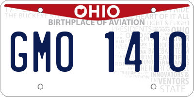 OH license plate GMO1410