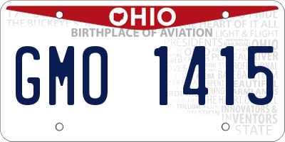 OH license plate GMO1415