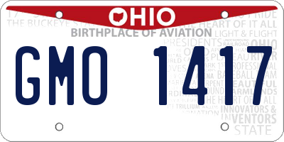 OH license plate GMO1417