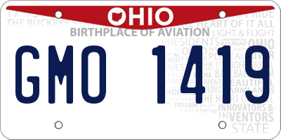 OH license plate GMO1419
