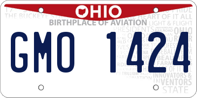 OH license plate GMO1424