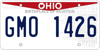 OH license plate GMO1426