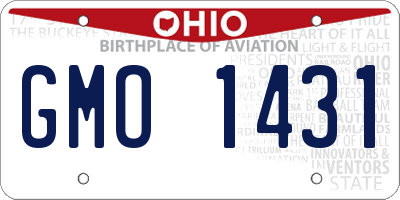 OH license plate GMO1431