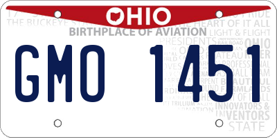 OH license plate GMO1451