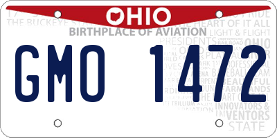 OH license plate GMO1472