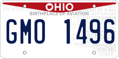 OH license plate GMO1496