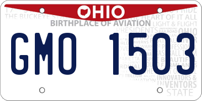 OH license plate GMO1503