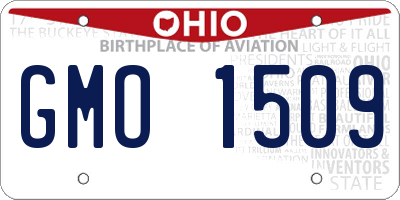 OH license plate GMO1509