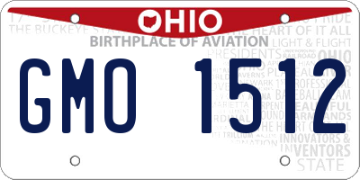OH license plate GMO1512