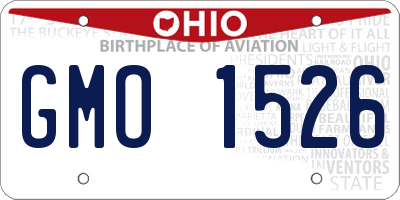 OH license plate GMO1526