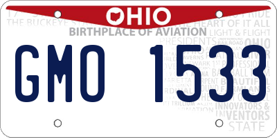 OH license plate GMO1533