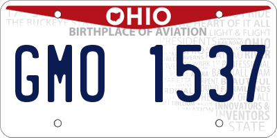 OH license plate GMO1537