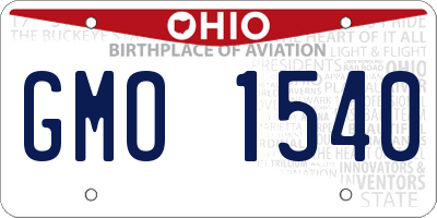 OH license plate GMO1540