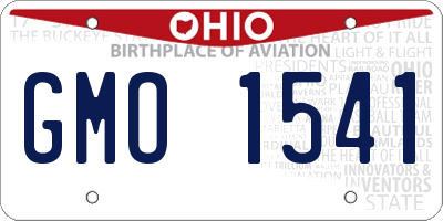 OH license plate GMO1541