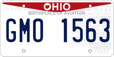 OH license plate GMO1563