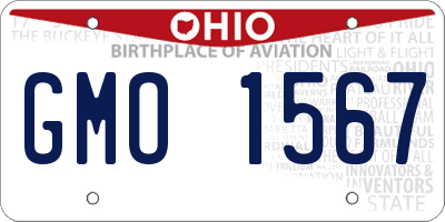 OH license plate GMO1567