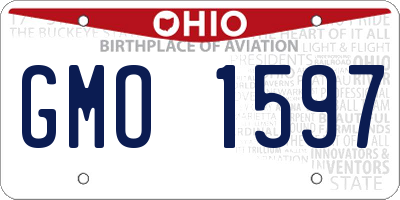 OH license plate GMO1597