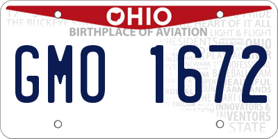 OH license plate GMO1672