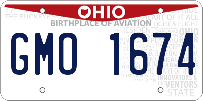 OH license plate GMO1674
