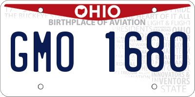 OH license plate GMO1680