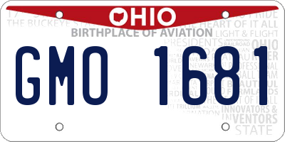 OH license plate GMO1681
