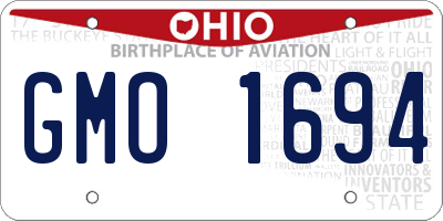 OH license plate GMO1694