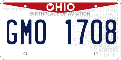 OH license plate GMO1708