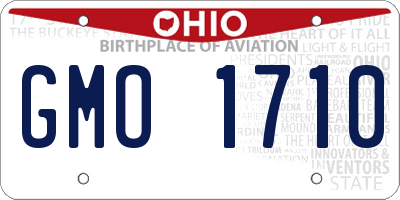 OH license plate GMO1710