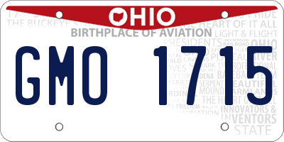 OH license plate GMO1715