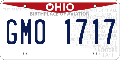 OH license plate GMO1717