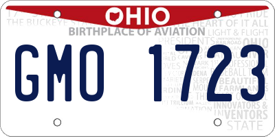 OH license plate GMO1723