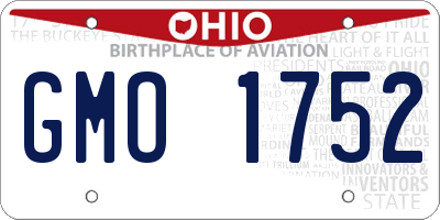 OH license plate GMO1752