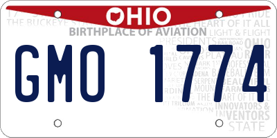 OH license plate GMO1774