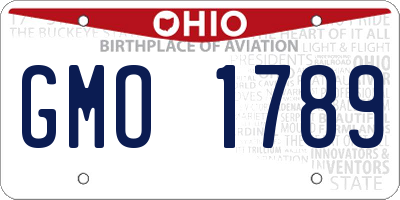 OH license plate GMO1789