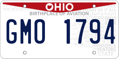 OH license plate GMO1794