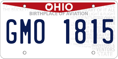 OH license plate GMO1815