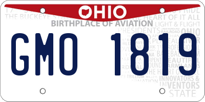 OH license plate GMO1819