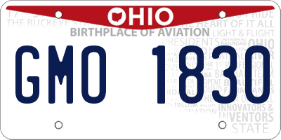 OH license plate GMO1830