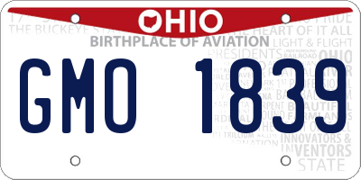 OH license plate GMO1839