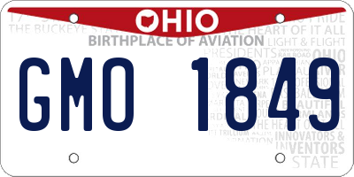 OH license plate GMO1849