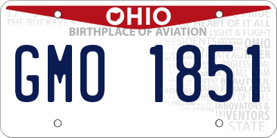 OH license plate GMO1851