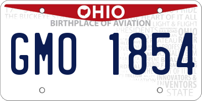 OH license plate GMO1854