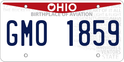 OH license plate GMO1859