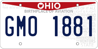 OH license plate GMO1881