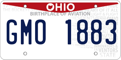 OH license plate GMO1883