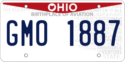 OH license plate GMO1887