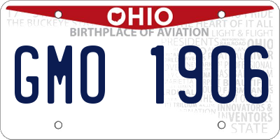 OH license plate GMO1906
