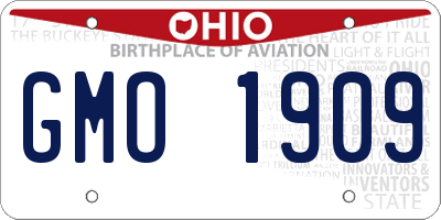 OH license plate GMO1909