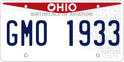 OH license plate GMO1933