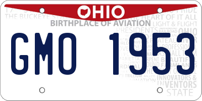 OH license plate GMO1953